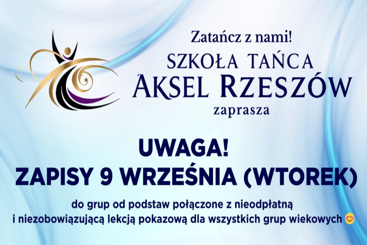 Zapisy do grup od podstaw, 9 września. Zapraszamy!